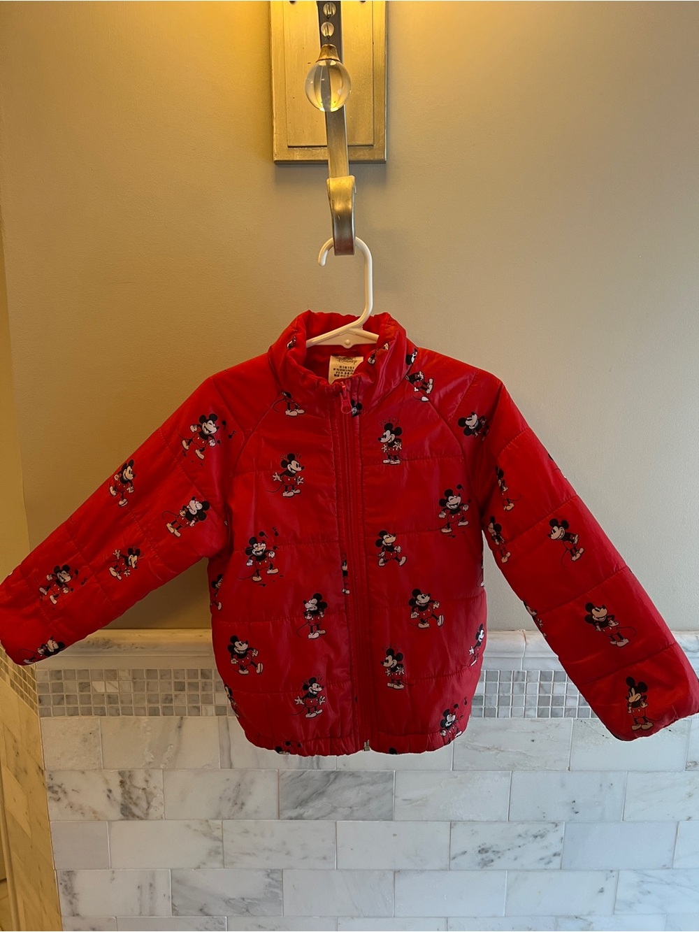 Disney Red Mickey Mouse Puffer Coat